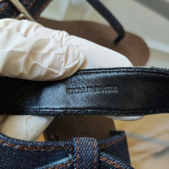 Burberry Canvas Plaid Check Ankle Strap Thong Sandals 38.5/8 - Picture 14 of 16